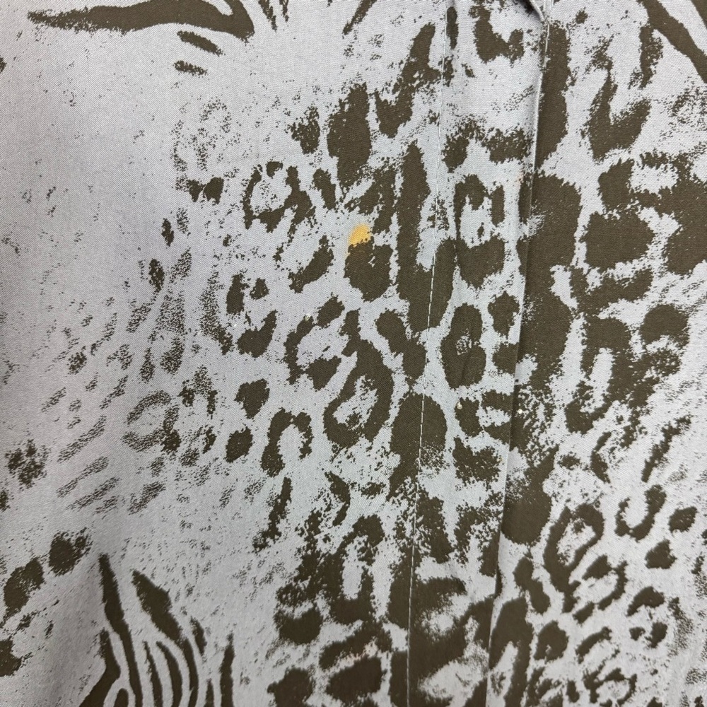 Blue and Black Animal Print Dress With Pockets Made in Italy - Picture 10 of 11